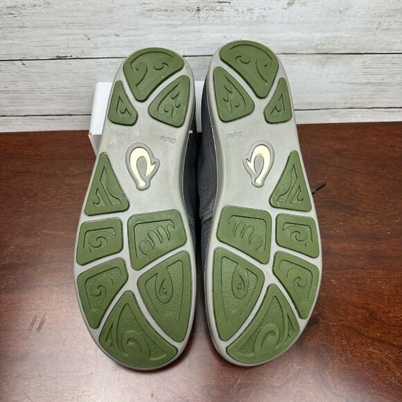 OluKai Men's Nohea Lace Mesh Boat Shoes Casual Beach Travel Size 13 46 Gray EUC - Picture 5 of 8
